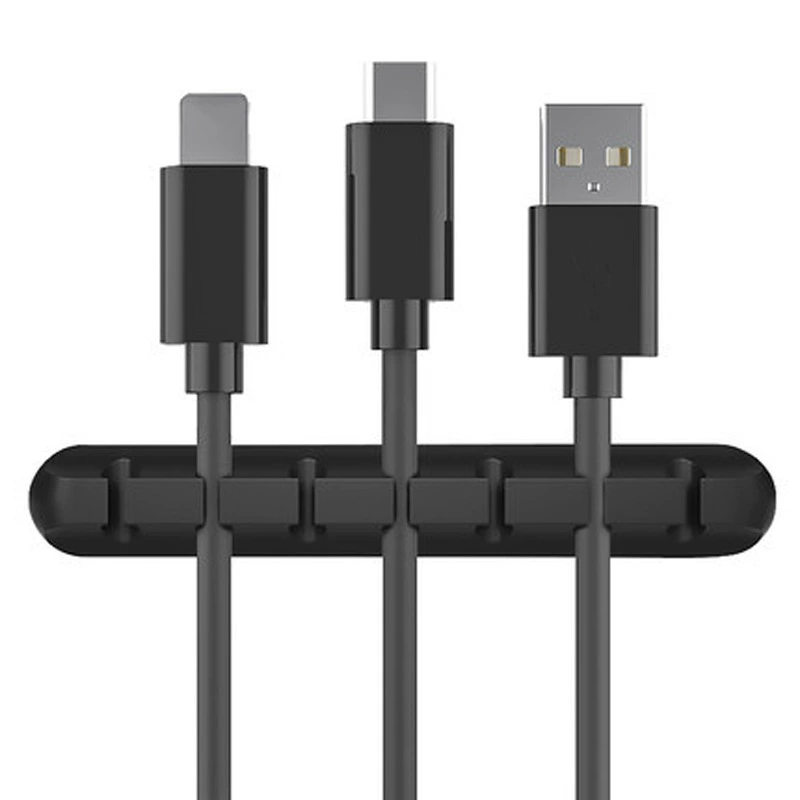 Silicone desktop desktop data cable sort out fixed headphone cable clip wire storage thread hub