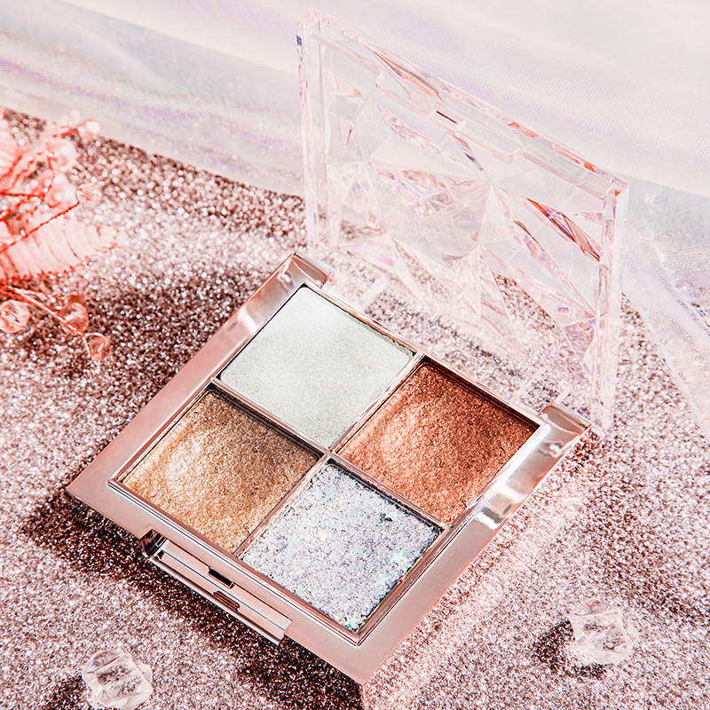 Marco Andy Luxury Starlight Четырехцветная палитра теней для век с блестками и блестками Перламутровая женская маленькая палитра Доступная 4-цветная палитра теней для век