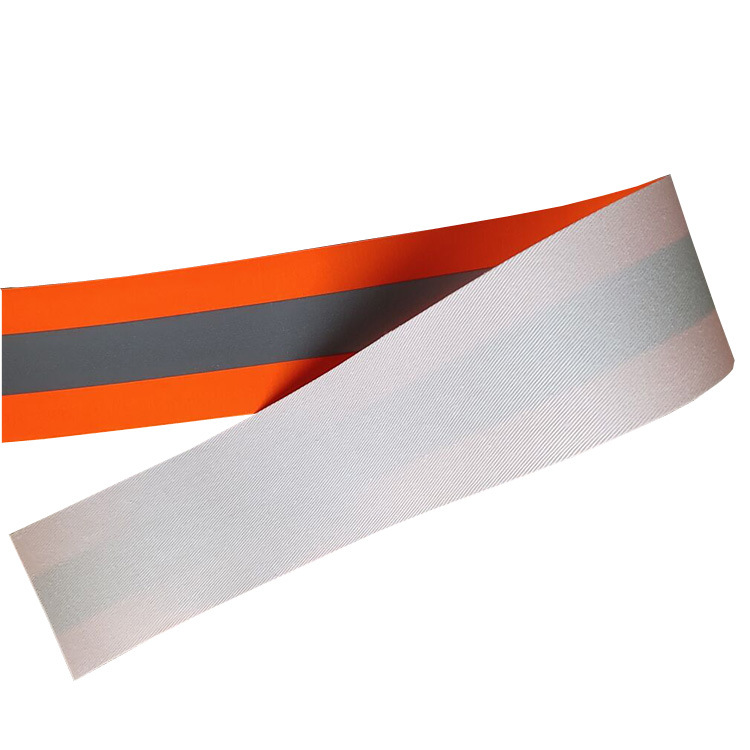 磨亮银全棉反光阻燃布 消防服用5*2CM双色芳纶反光阻燃带