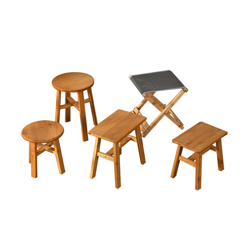 Small stool home fashion creative coffee table low stool children cartoon bamboo small bench bamboo stool square stool sofa stool