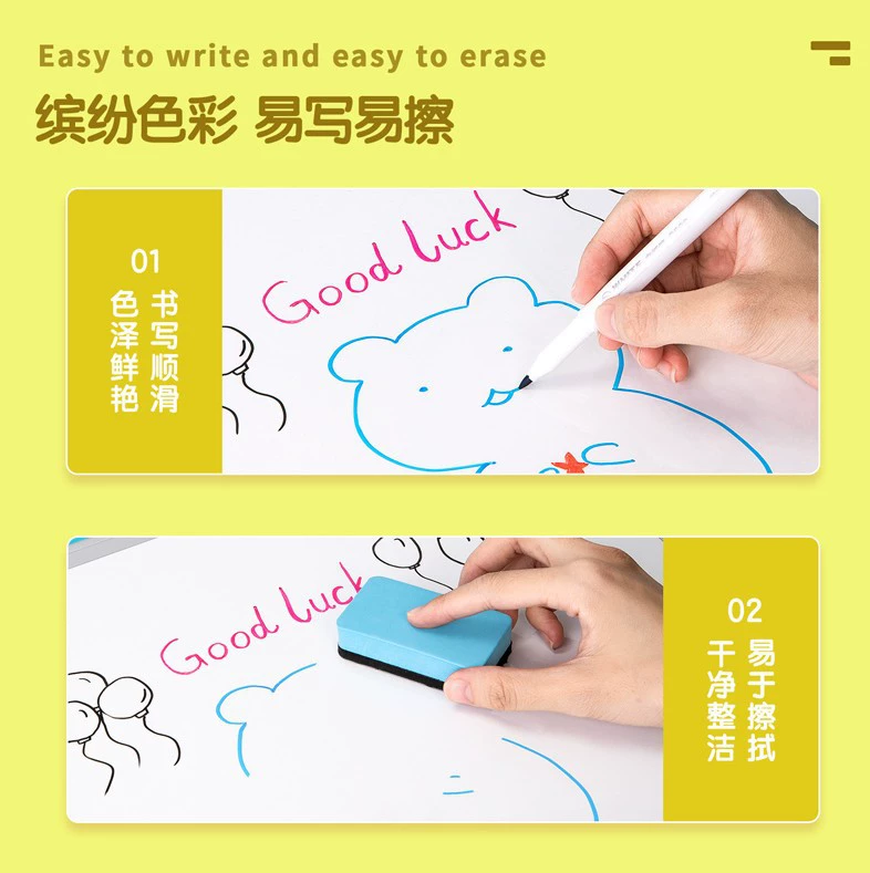 Дели S506 цветная whiteboard ручка 12 цветных маркеров для белой доски, детская кисть для рисования, учебная речь, лекционная ручка, стеклянная доска