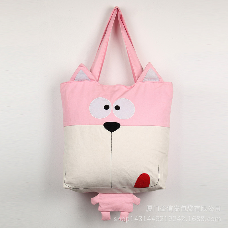 工厂直供学生单肩帆布包 女学生斜挎卡通动漫帆布包可加LOGO