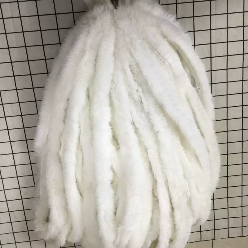 批发兔毛条唐装童装汉服帽子毛领皮草毛条皮草帽条DIY斗篷毛条