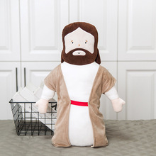 新款创意亚马逊跨境热卖耶稣抱枕毛绒玩具批发节日礼品
