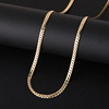 Necklace, copper golden jewelry, European style, simple and elegant design, wholesale