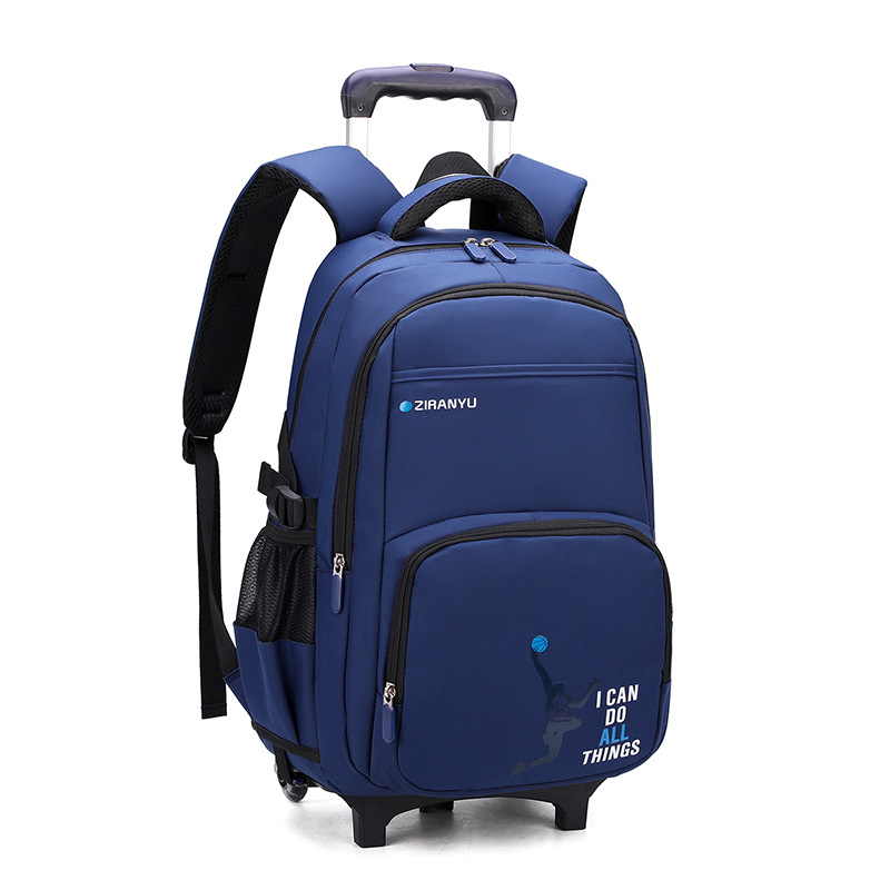 Pescado natural Escuela Secundaria estudiante masculino carro mochila subir escaleras de gran capacidad de una sola pieza de entrega mochila de moda