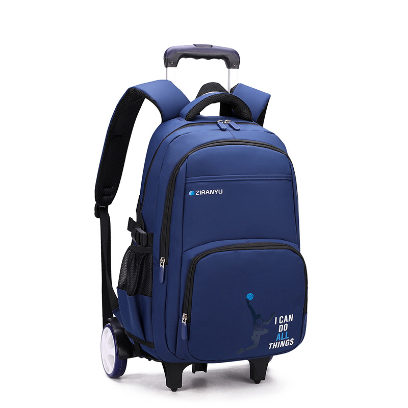 Pescado natural Escuela Secundaria estudiante masculino carro mochila subir escaleras de gran capacidad de una sola pieza de entrega mochila de moda