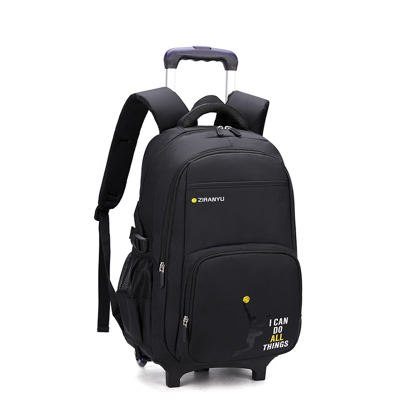 Pescado natural Escuela Secundaria estudiante masculino carro mochila subir escaleras de gran capacidad de una sola pieza de entrega mochila de moda