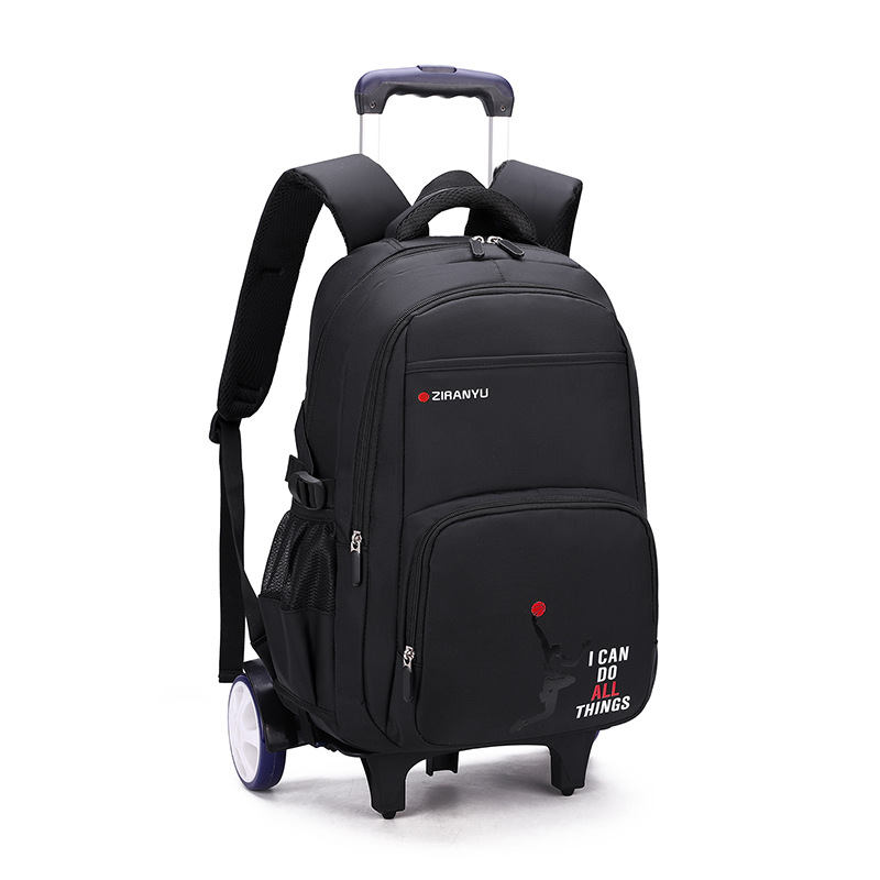 Pescado natural Escuela Secundaria estudiante masculino carro mochila subir escaleras de gran capacidad de una sola pieza de entrega mochila de moda