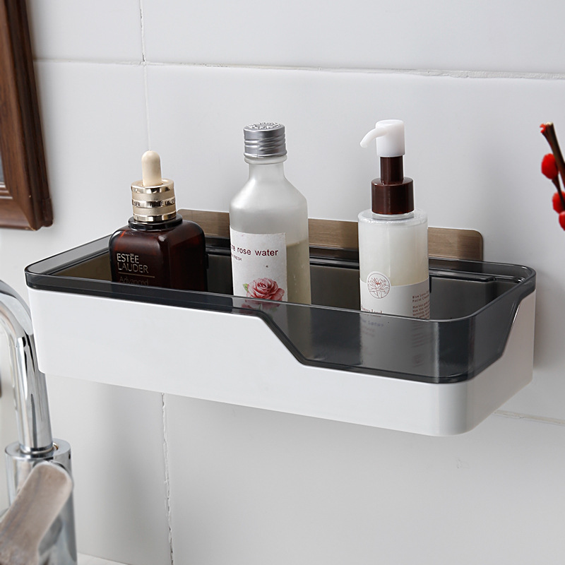 Estante de almacenamiento de baño Punch-libre montado en la pared cocina baño lavabo pared cosméticos rack de almacenamiento