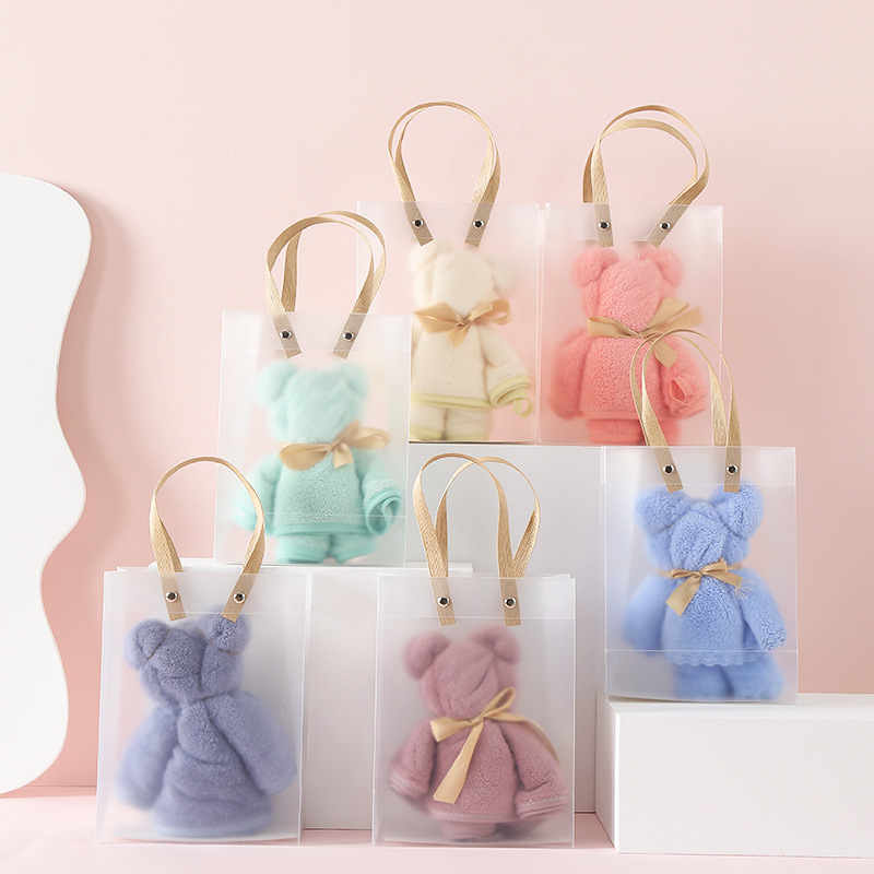 Cartoon bear-shaped coral velvet towel shop wedding gift gift towel wholesale logo Cartoon bear-shaped coral velvet towel shop wedding gift gift towel wholesale logo