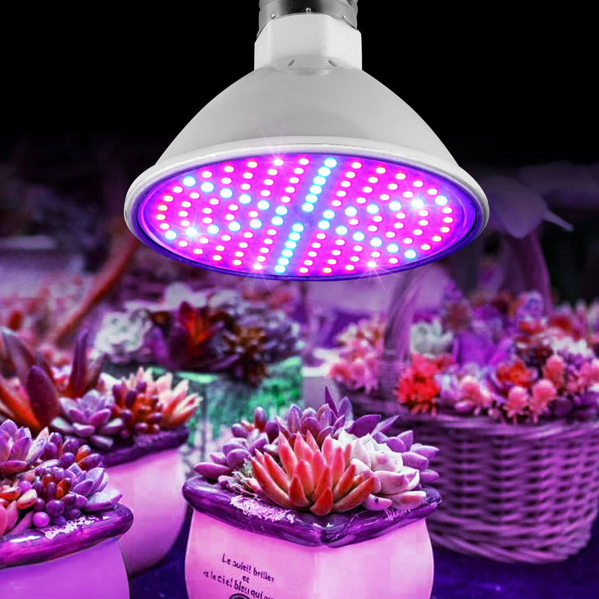 led植物生长灯 全光谱室内盆栽补光灯 花卉植物水培led植物灯