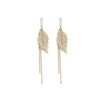 Advanced silver needle, earrings with tassels, silver 925 sample, high-quality style, bright catchy style, diamond encrusted