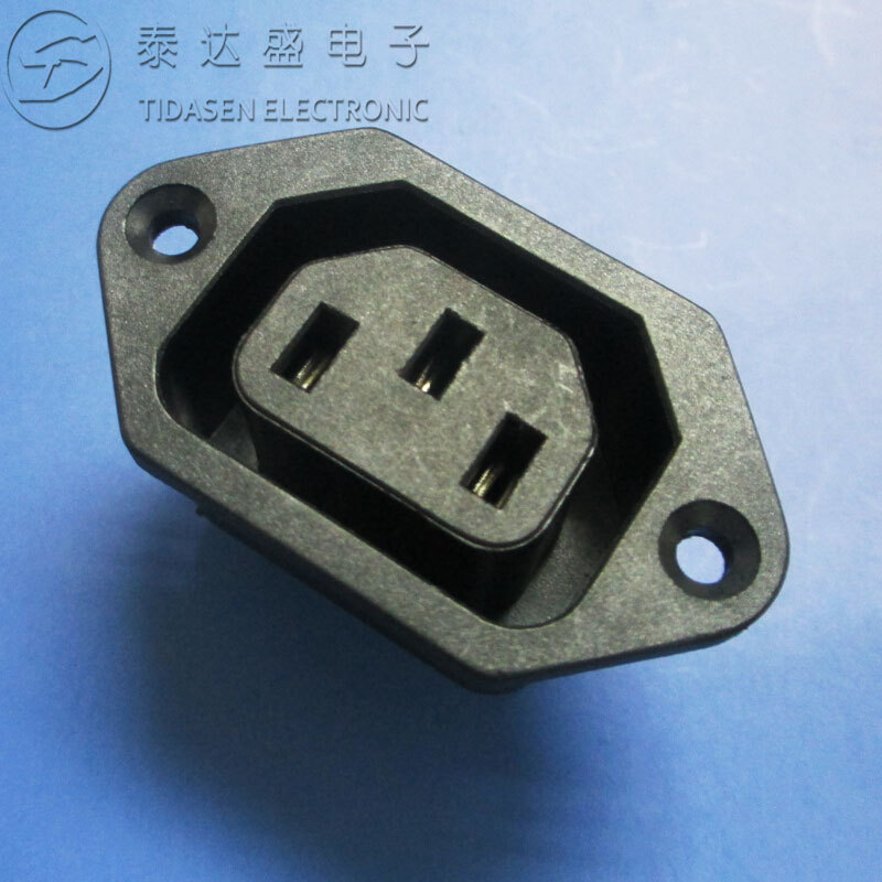 供应韩式烧烤炉用电源母座10A250V安规材料AC电源插座DB-14-M-2