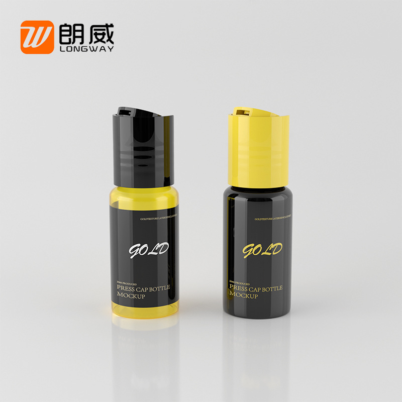 15ml de hombro redondo mil botella de cubierta de otoño material de embalaje cosmético cubierta de prensa botella PET plástico sub-botella mil botella de cubierta de otoño