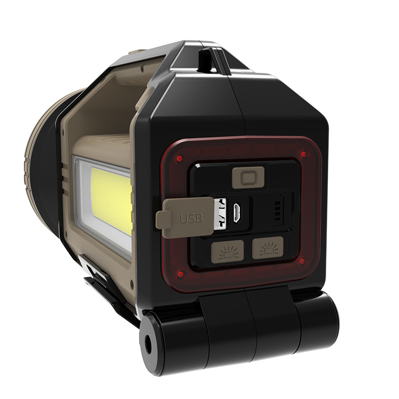 P90 linterna de carga de luz fuerte súper brillante de largo alcance multi-función de Alta Luz al aire libre del hogar portátil Xenon reflector