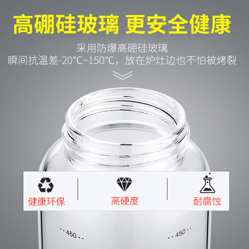 Factory direct supply barbecue seasoning bottle kitchen airtight moisture-proof pepper salt can powder can glass seasoning bottle spice jar