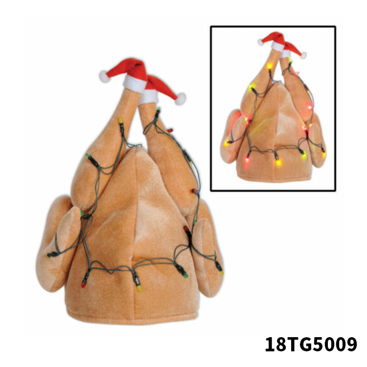 Acción de Gracias sombrero de pavo de Acción de Gracias en movimiento cubierta de la cabeza de Turquía decoración de Acción de Gracias sombrero de fiesta
