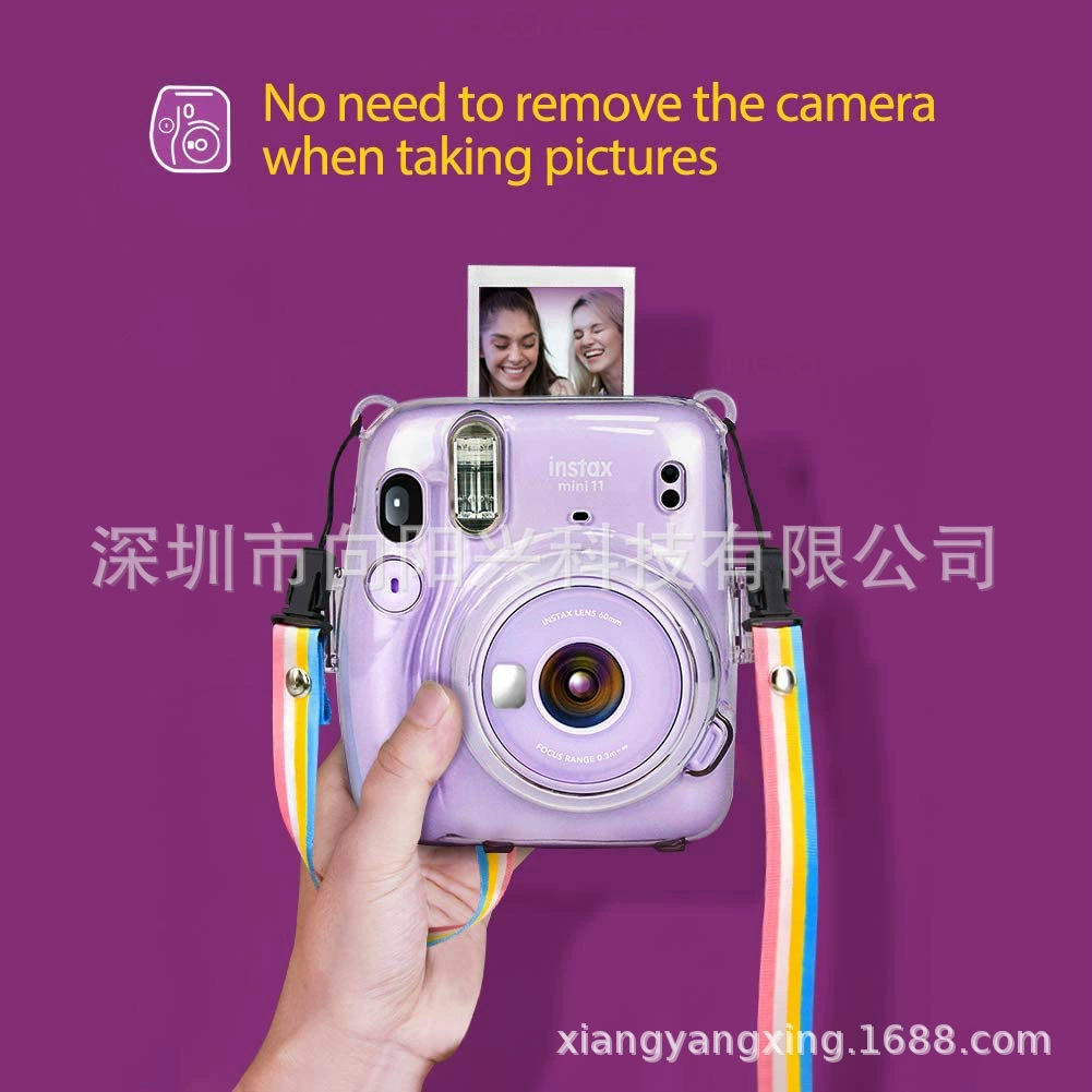 Camera Protective Case (Polaroid) Transparent Protective Bag with Adjustable Strap, Lightweight 0.3 kg