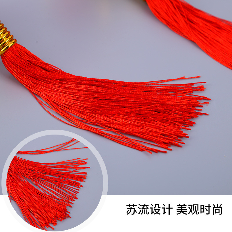 Nudo chino borla pequeño colgante Año Nuevo bendición cubo decoración colgante oreja roja pequeña linterna de Año Nuevo flor Bonsai colgante ornamento