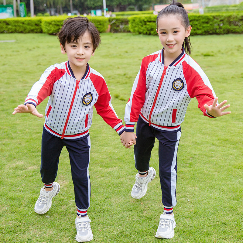 Uniforme escolar para estudiantes de escuela primaria traje de primavera y otoño ropa de clase de maestro para niños estilo universitario británico otoño jardín de infantes ropa de jardín traje de dos piezas