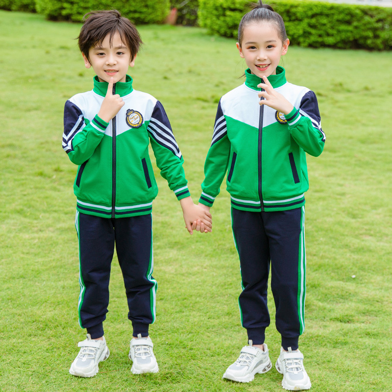 Traje verde de dos piezas-ropa de otoño