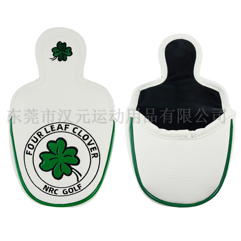 Empujador semicircular blanco de trébol de cuatro hojas