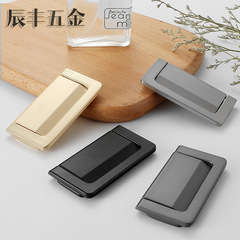 Manufacturer direct supply cabinet door drawer cabinet hidden fastener invisible cabinet handle surface-mounted minimalist no-drilling flat pull handle