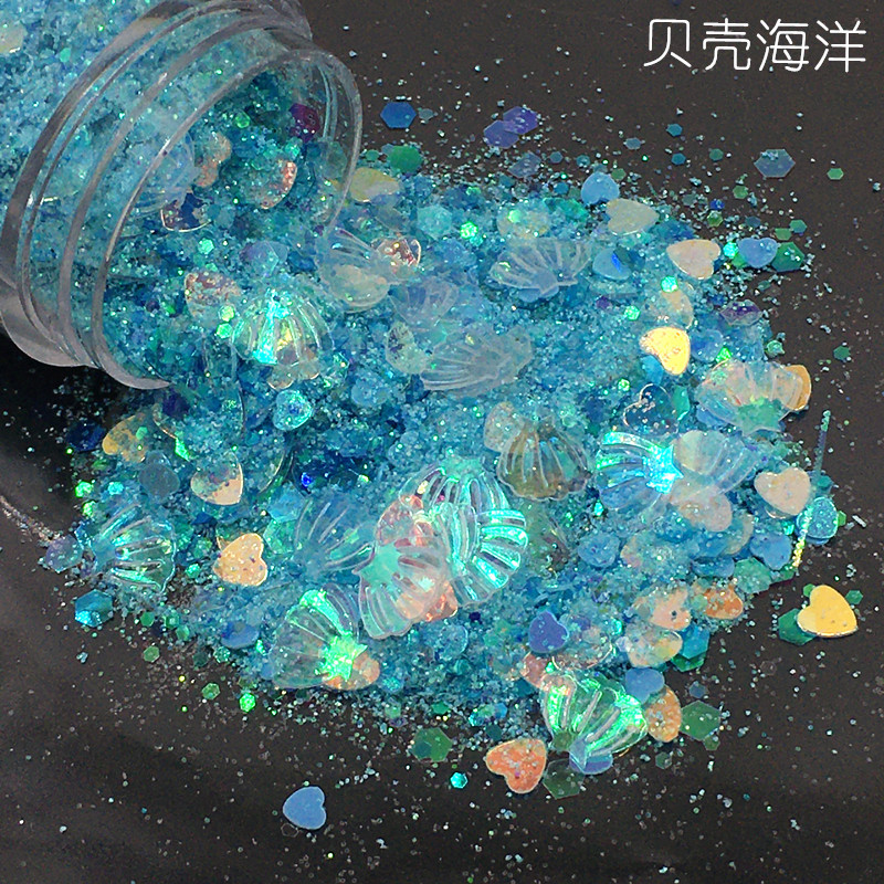 Fantasía brillo mezclado lentejuelas multicolor DIY cristal epoxi UV pegamento accesorios de joyería uñas brillo lentejuelas
