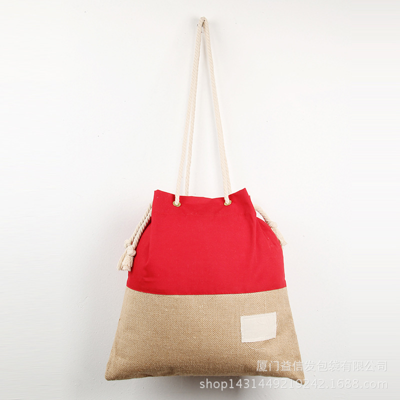 工厂直供帆布束口袋手提购物折叠棉布袋通用抽绳束口袋可加印LOGO