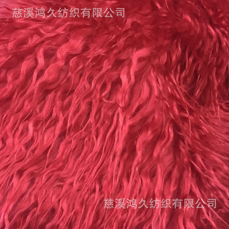 厂家现货供应 落水长毛绒 滚束毛 渐变色滚束毛 服装长毛绒布面料