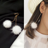 Demi-season long earrings, Korean style, maxi length, wholesale