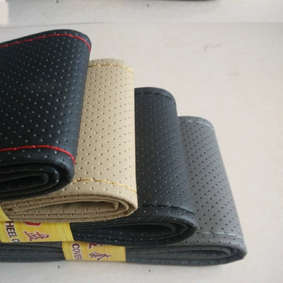 PU dəri əl tikişli, mikrofiber dəri deşikli sükan örtüyü