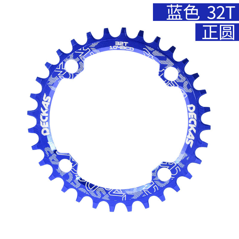 Plato único DECKAS para bicicleta de montaña, 104BCD 32/34/36/38T, dientes positivos y negativos