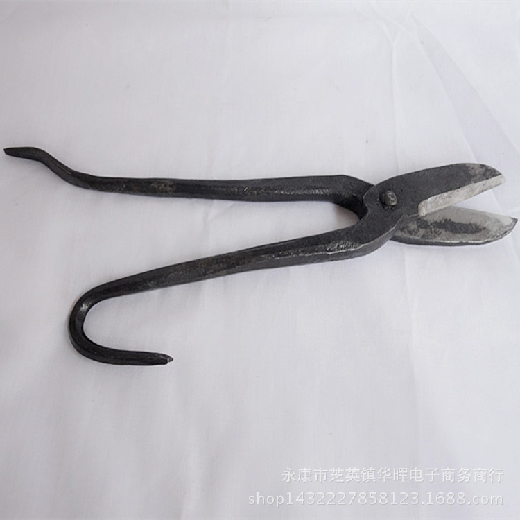 10寸老款铁皮剪手工裁剪铜皮剪铁丝工业剪刀永康铁铺锻打金属剪刀