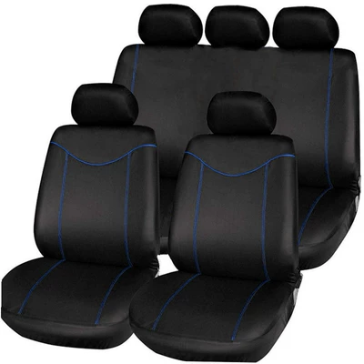 Foreign trade car seat cover Universal seat cover - p-9-piece-blue-five-seat-set-p-type