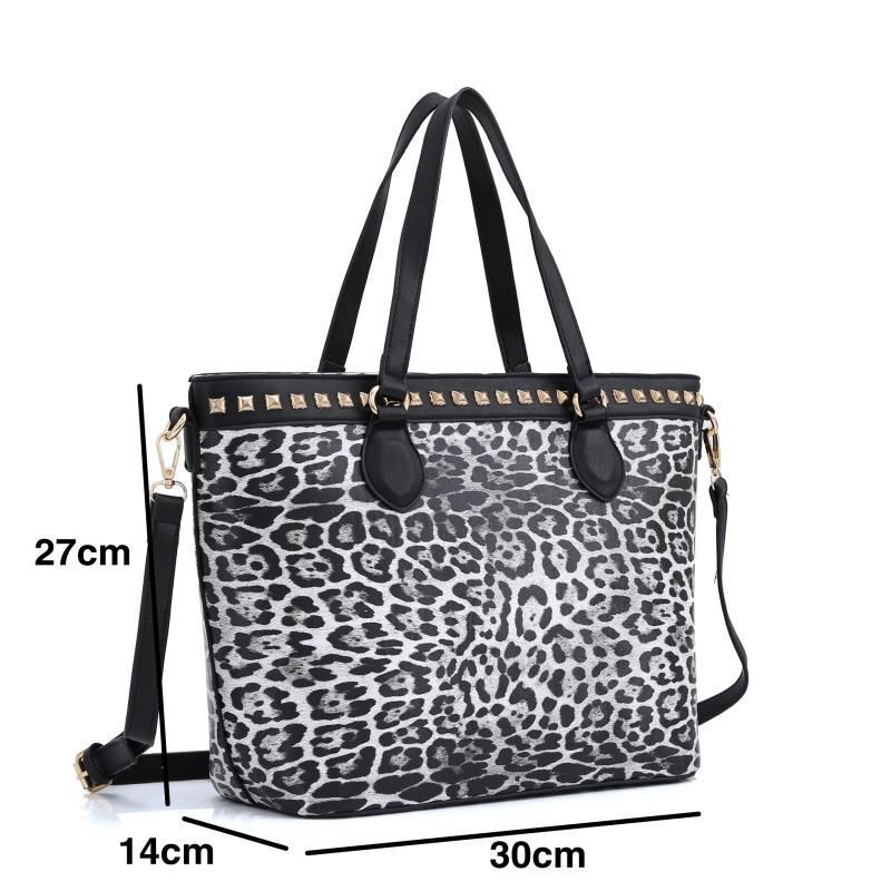 European and American Handbag 2020 Autumn and Winter Shopping Bag Women's Bag Leopard Print Fashion Women's Bag Distinctive Single Shoulder Crossbody Bag Big Bag Trendy European and American Handbag 2020 Autumn and Winter Shopping Bag Women's Bag Leopard Print Fashion Women's Bag Distinctive Single Shoulder Crossbody Bag Big Bag Trendy