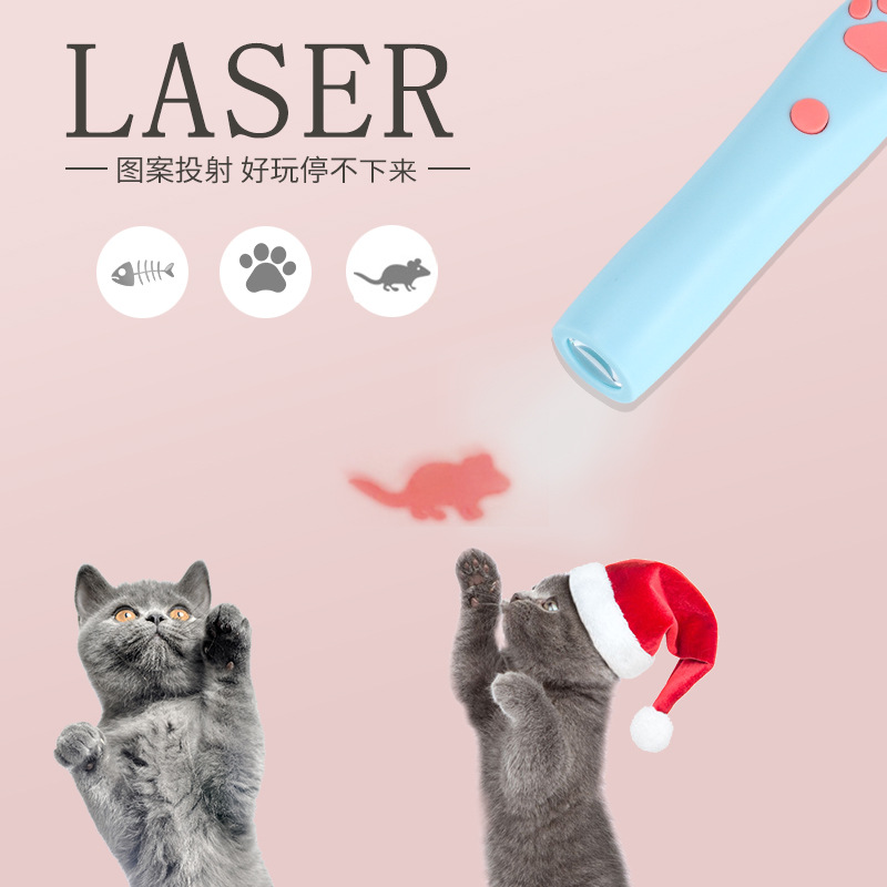 Suministros para mascotas Amazon nuevo láser infrarrojo divertido gato palo interactivo rompecabezas gato garra ratón divertido gato juguete