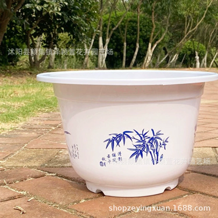 Plastic Flower Pot (Thickened), Model A-Series, Multiple Sizes 14–52 cm, With or Without Tray