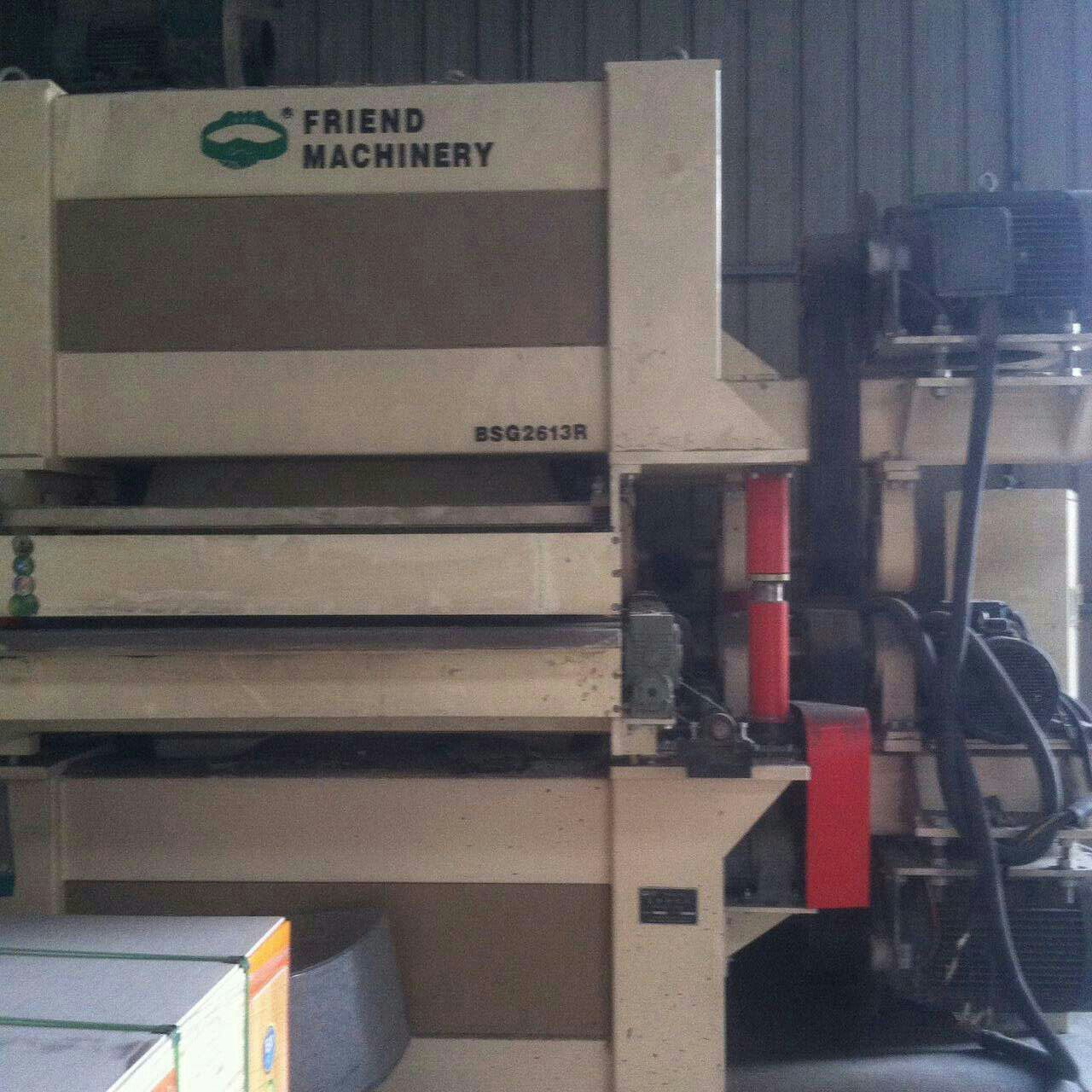 二手定厚砂光机，青岛福瑞德九成新双面定厚砂光机