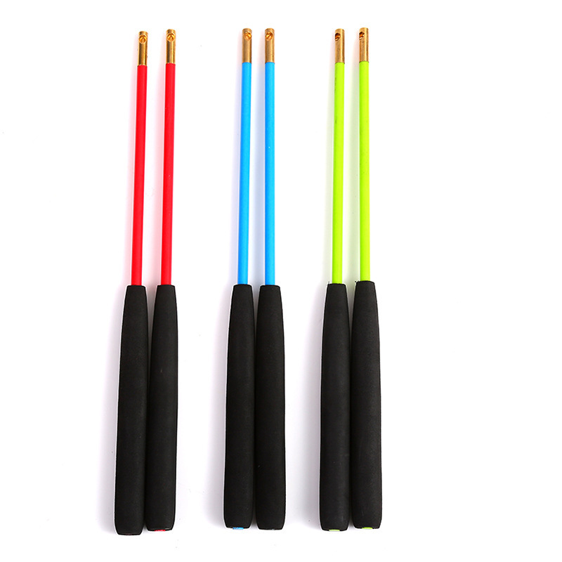 Foam handle FRP copper head shake Rod beginner's empty bamboo rod specializes in double-wheel ball throwing Rod swing Rod wholesale Foam handle FRP copper head shake Rod beginner's empty bamboo rod specializes in double-wheel ball throwing Rod swing Rod wholesale