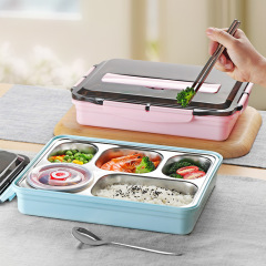 Stainless steel lunch box adult divided stainless steel insulated lunch box 304 stainless steel student lunch box cross-border