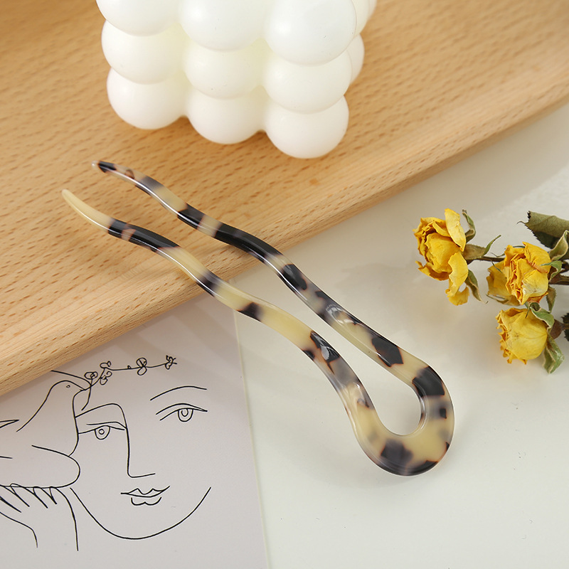 Nuevo Jianzhi acetato placa horquilla vintage kimono tocado updo accesorios para el cabello de las mujeres Carey horquilla caliente-venta tocado