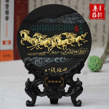 活性炭雕工艺品厂家批发商务礼品创意工艺品树脂摆件218八骏雄风