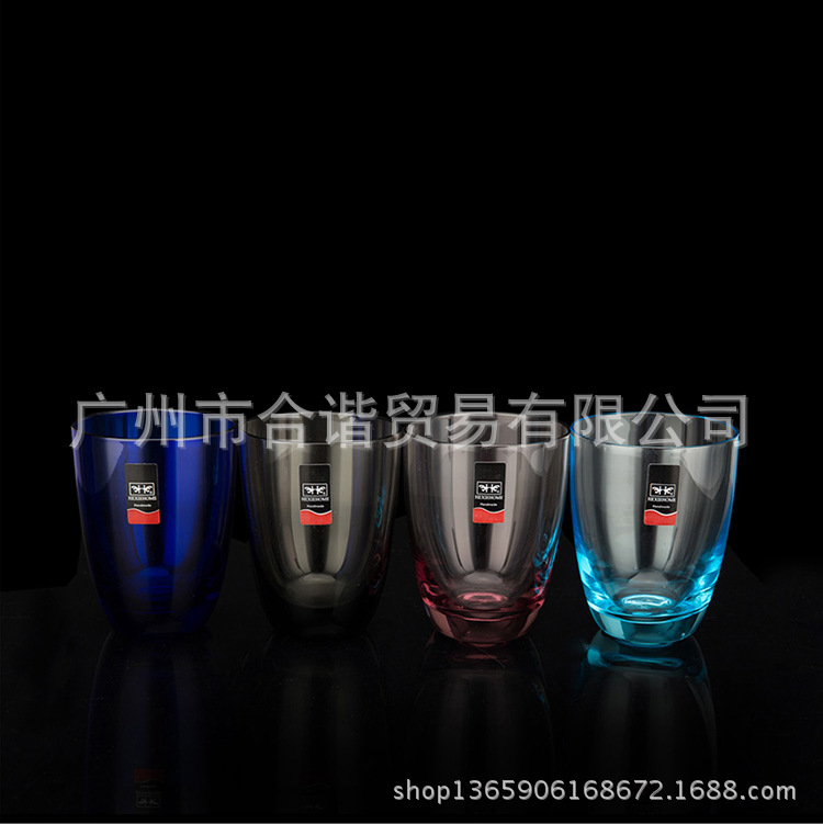 House Fangong Кристалл Прозрачное стекло 320ml Тузина чашка Многоцветный чай чашка высокого класса с высоким содержанием лица оптом