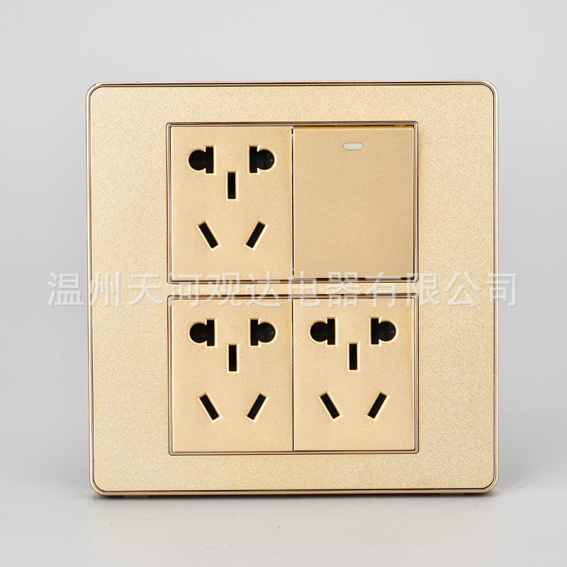 120 tipo de interruptor de pared socket fila enchufe hogar blanco socket interruptor panel fábrica al por mayor