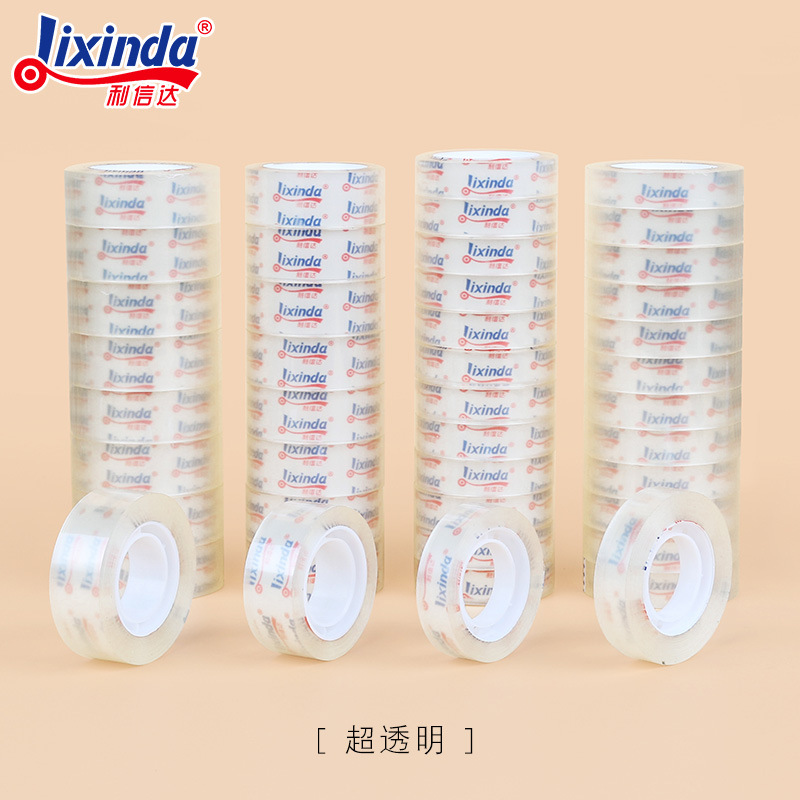 Cinta adhesiva transparente para papelería, tamaño pequeño de 1.2 cm, cinta para estudiantes fácil de rasgar a mano, cinta estrecha y resistente de 1.8 cm, venta al por mayor.