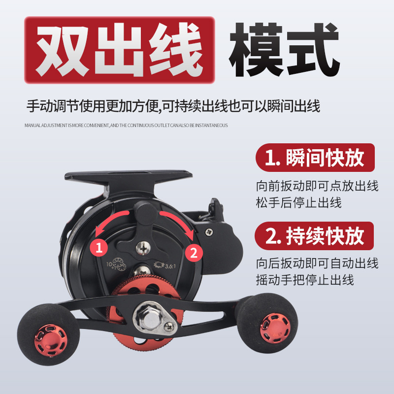 科迈龙筏钓轮计数筏轮报警带泄力微铅轮前打轮全金属缓降数显筏轮|undefined
