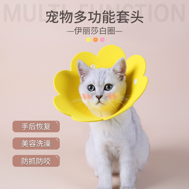 Suministros para mascotas transfronterizos Elizabeth anillo collar de perro impermeable cubierta de la cabeza del gato suave cubierta protectora del collar del animal doméstico