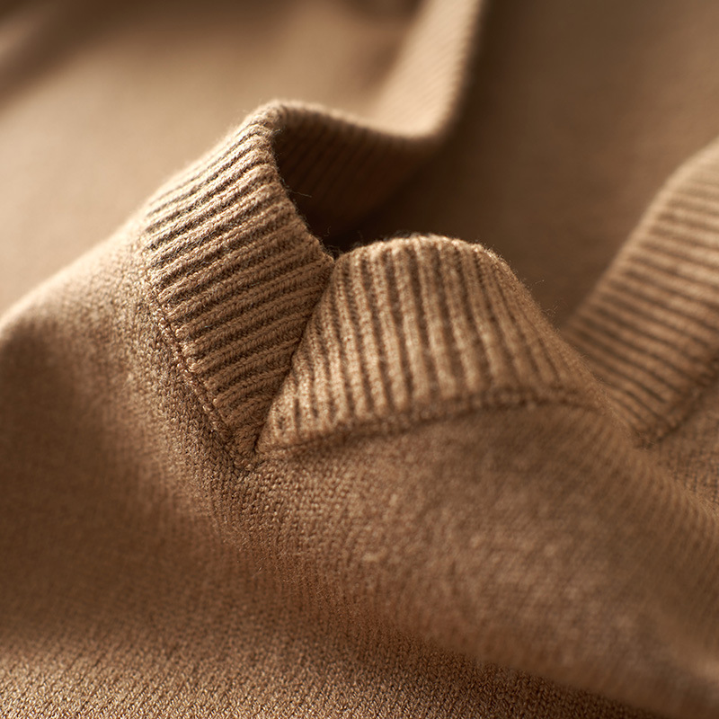 Otoño e invierno suéter de cuello redondo de los hombres de estilo coreano SLIM-Fit color sólido suéter de manga larga engrosada Jersey camisa de fondo suéter de los hombres de moda